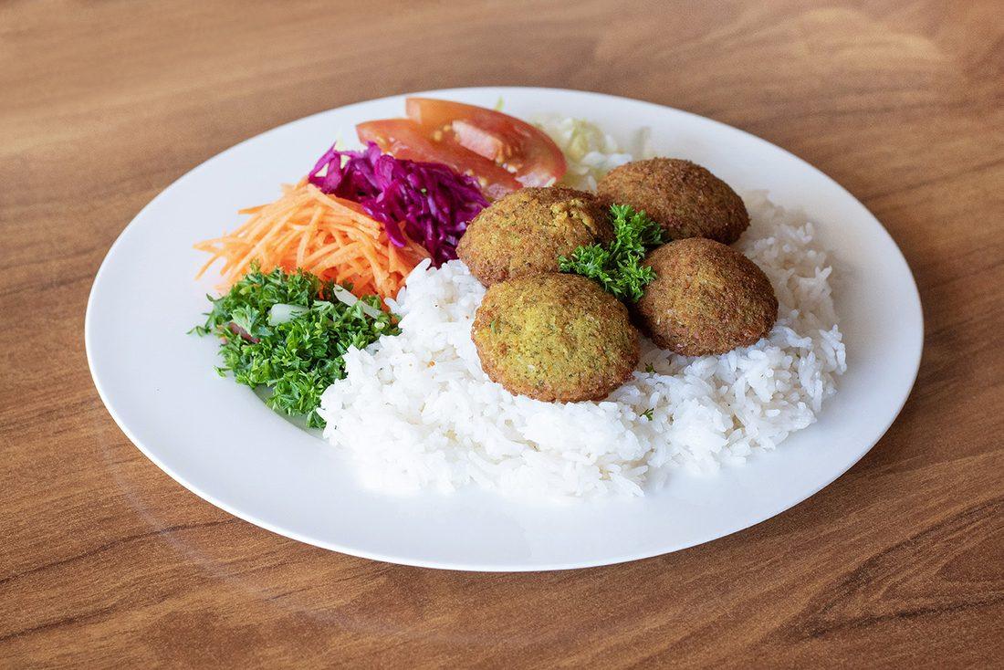 Falafel on Rice